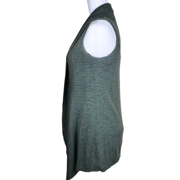 GAP Factory Open Front Women's Green Knit Sweater Vest Small - Picture 4 of 7